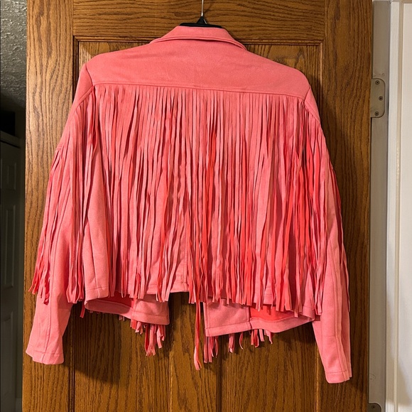 Pink Fringe Women's Jacket - Picture 6 of 6
